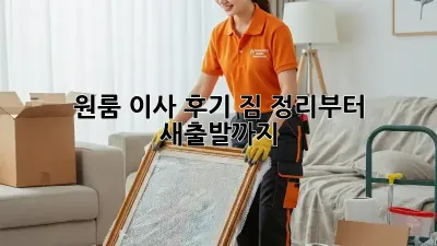 원룸 이사 후기: 짐 정리부터 새출발까지